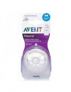 AVENT NATURAL 2 TETINES 3M+...